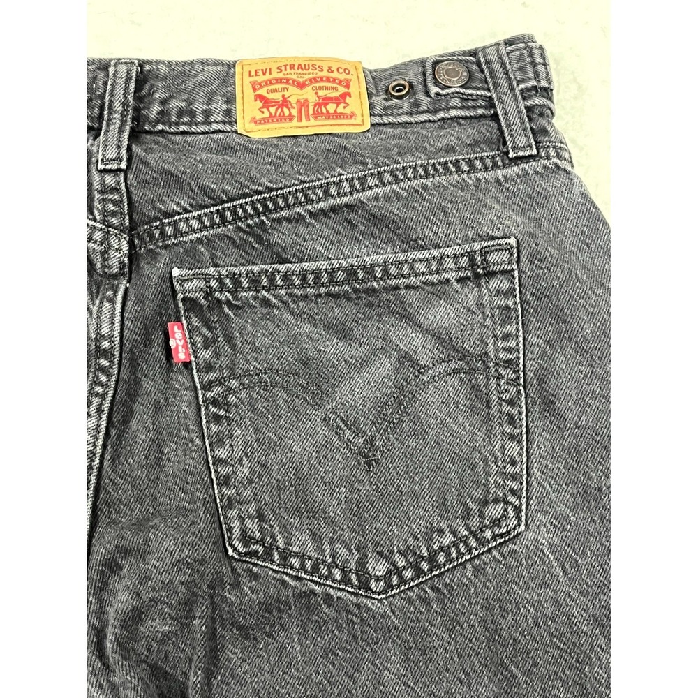 Levi Strauss & Co Cinch Baggy Jeans Womens 31x31 Black High Rise Straight Leg - Picture 7 of 16
